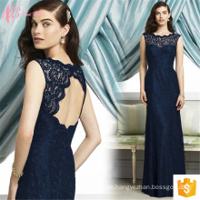 2017 Elegantes blaues Maxi kleidet langes Abschlussball-Kleid Sexu zurück geöffnetes Abend-Kleid